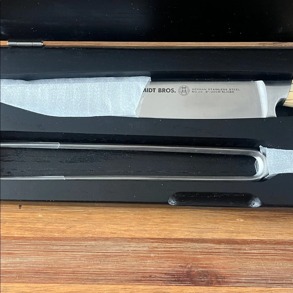 Schmidt Brothers Germany Cutlery Carving Fork Slicing Knife Set 2 pcs $333